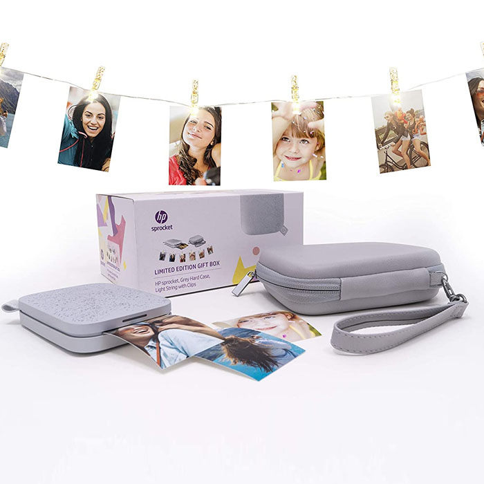 HP Sprocket 200, Impresora Fotográfica Portátil (Tecnología de Impresión Zink, Bluetooth, 5 x 7.6 cm Impresiones), Bluetooth, 20 x 10 x 15 cm, Blanco