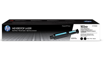 Kit Doble de recarga de toner HP Laser 103AD negro (W1103AD) - Para Neverstop - 5,000 páginas